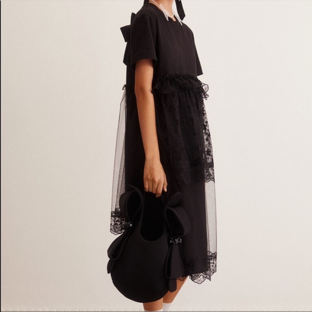 Simone Rocha x H&M Black Lace T-Shirt Dress